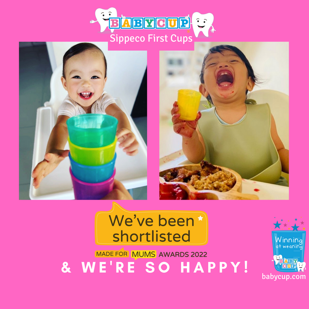 Best cup for weaning Made for Mums Awards 2022 Babycup Sippeco First Cups shortlisted