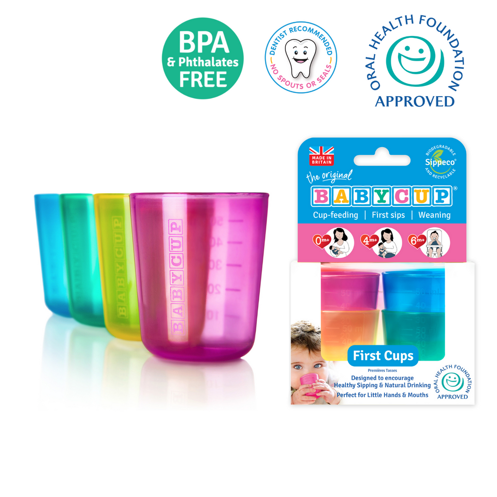 Open baby cups for weaning
