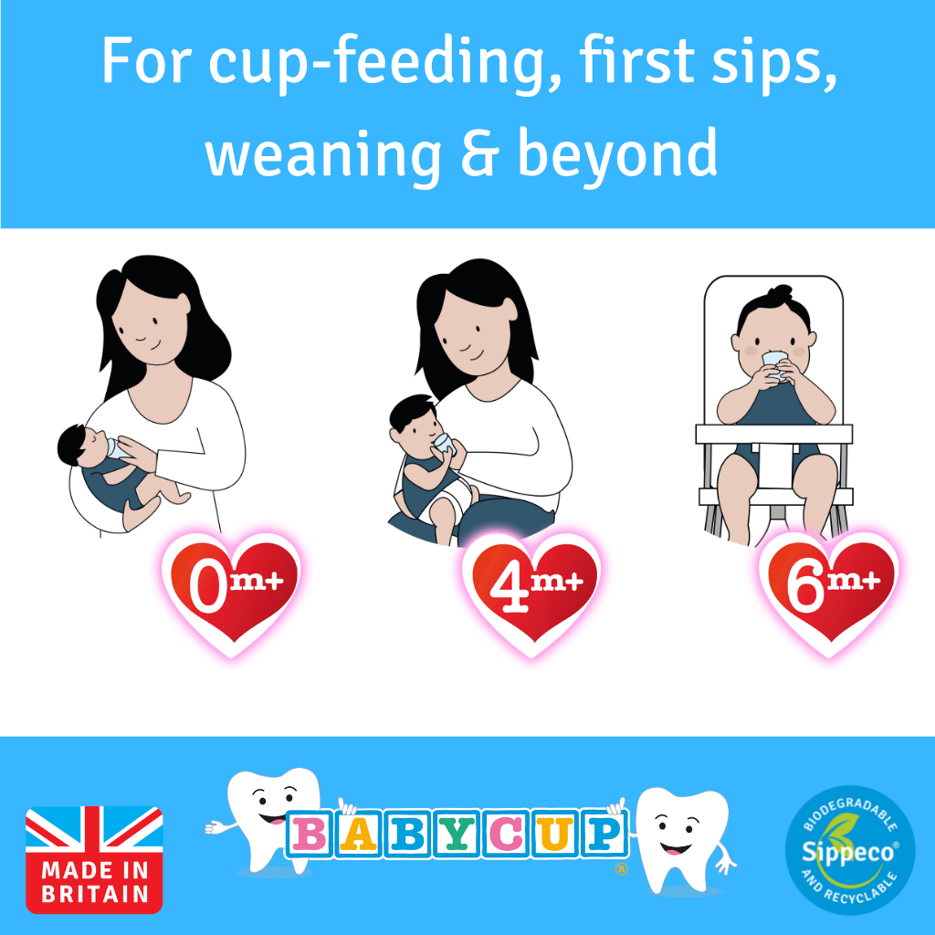 Babycup Sippeco Mini Open Baby Cup - Perfect for Baby Led Weaning, First  Sips and Toddler Training - 50ml Sippy Cup, BPA Free, Approved by Oral  Health